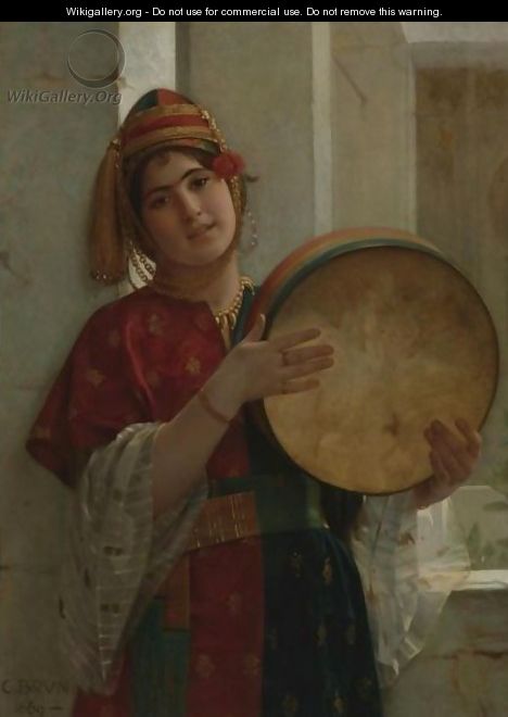 The Tambourine Player - Guillaume Charles Le Brun