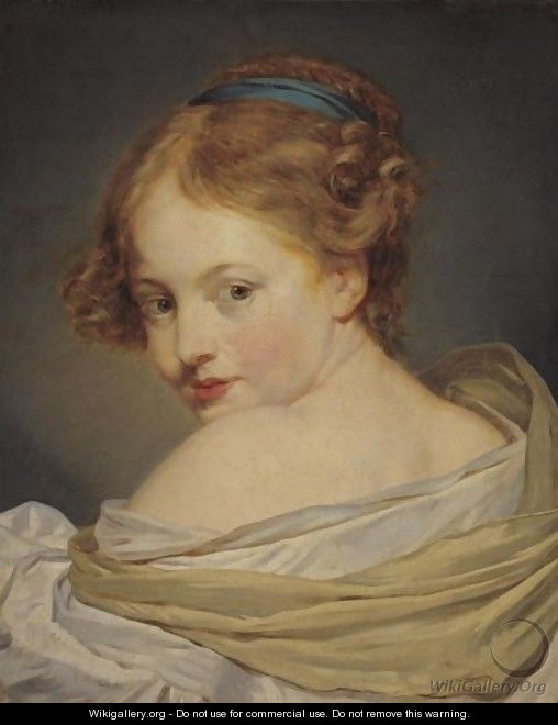 Portrait Of A Young Woman - (after) Greuze, Jean Baptiste