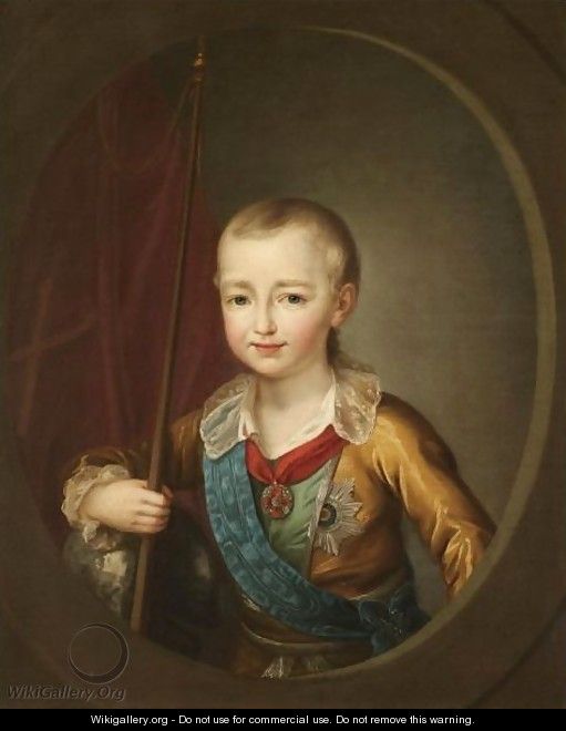 Portrait Of Grand Duke Alexander Pavlovich, The Future Alexander I - (after) Dmitry Levitsky