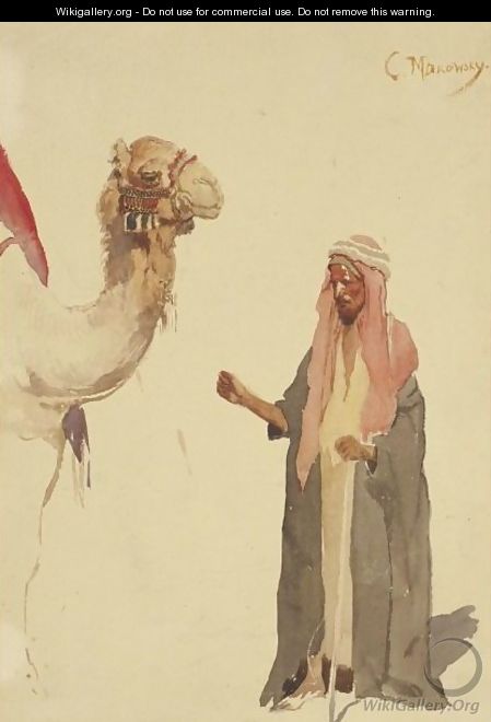Bedouin With Camel - Konstantin Egorovich Egorovich Makovsky