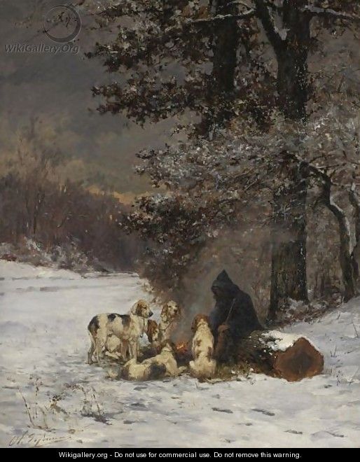 A Warm Break From The Hunt - Charles Olivier De Penne