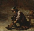 A Young Man Pulling On A Boot - (after) David The Younger Teniers