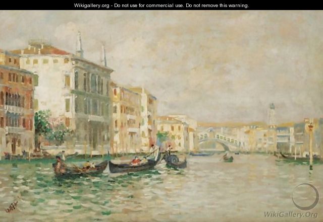 The Grand Canal With The Rialto - (after) Luigi Lanza