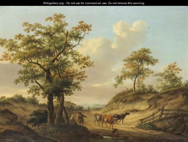 Cows On A Path - Dionys van Dongen