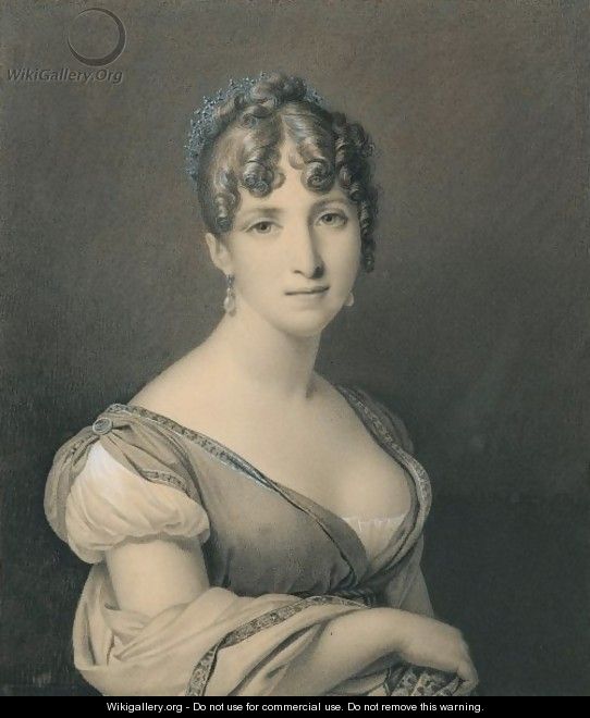 Portrait Of Queen Hortense - Jean-Nicolas Laugier