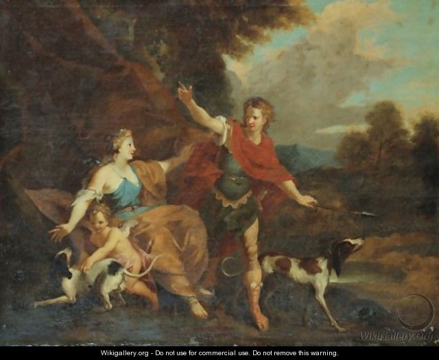Venus And Adonis - Pierre-Jacques Cazes