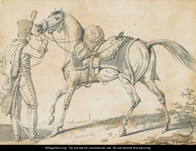 Hussar And His Horse - Carle Vernet