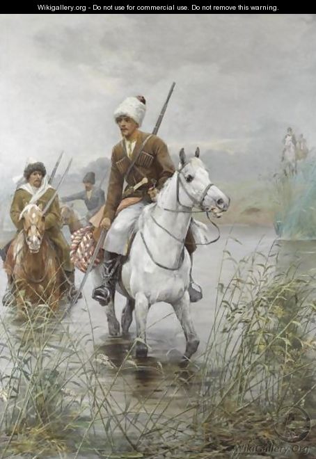 Cossacks On Horseback - Dmitri Petrovich Ventsenostsev