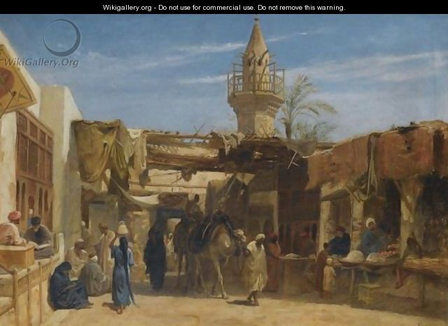 Street In Cairo - Frederick Goodall