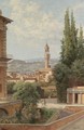 Florence, View Of The Palazzo Vecchio With Fiesole In The Distance - Antonietta Brandeis