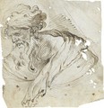 Figura Maschile A Mezzo Busto Con Pelle Di Leone Intorno Alle Spalle - (after) Anton Domenico Gabbiani
