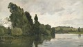 A Busy River Bank - Hippolyte Camille Delpy