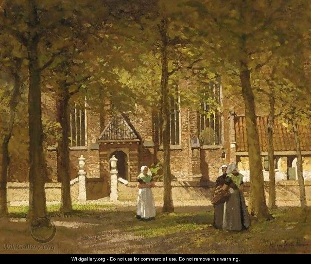 By The Church In Kapellen, Zeeland - Johannes Christiaan Karel Klinkenberg