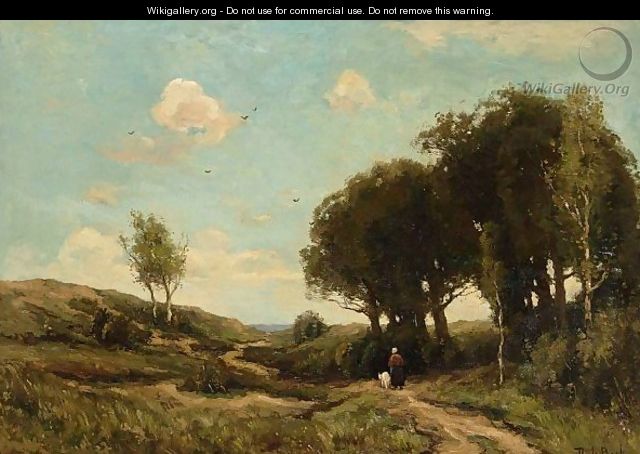 Landscape Near Renkum - Theophile Emile Achille De Bock