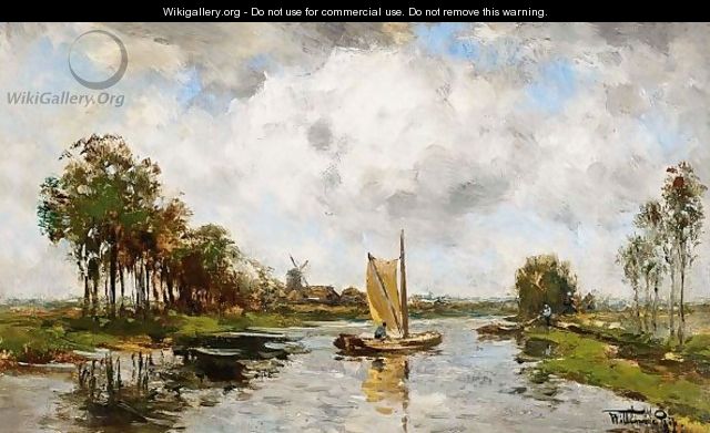 On The River Gouwe - Willem Cornelis Rip