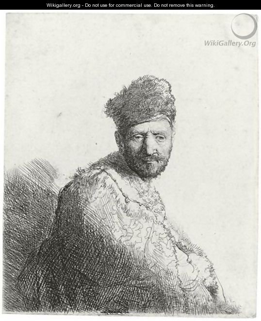 Bearded Man In A Furred Oriental Cap And Robe The Artist