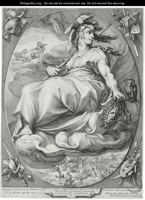 Three Deities Minerva, Venus And Juno - Hendrick Goltzius