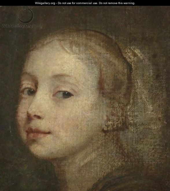 Head Of A Young Girl - (after) Dyck, Sir Anthony van