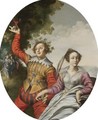 A Courting Couple In A Landscape - (after) Claude Deruet