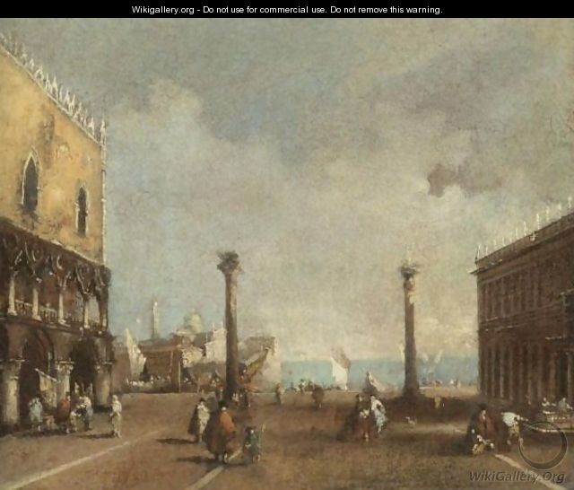 Venice, A View Of The Piazzetta With The Church Of S. Giorgio Maggiore In The Distance - (after) Francesco Guardi