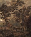 A Moonlit Landscape With A Shepherdess And Her Cow - (after) Aert Van Der Neer