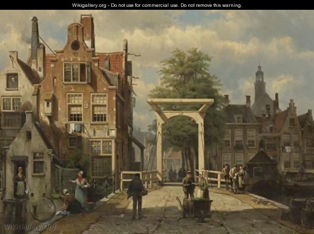The Busy Street - Willem Koekkoek