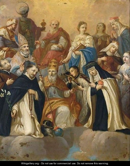 The Holy Family With St. John Surrounded By St. Francis - Dutch School