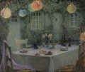 La Table Aux Lanternes, Gerberoy - Henri Eugene Augustin Le Sidaner