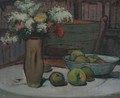 Fleurs Et Pommes Sur La Table Ronde - Wladyslaw Slewinski
