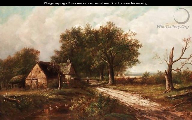 A Cottage In A Summer Landscape - Joseph Thors
