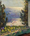 Terrace Overlooking The Beach, Long Island - Arnold Borisovich Lakhovsky