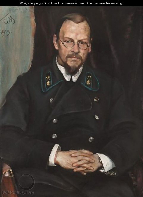 Portrait Of A Naval Officer - Sergei Vasilievich Malyutin
