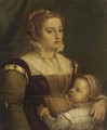 Ritratto Di Dama Con Bambina - (after) Paolo Veronese (Caliari)