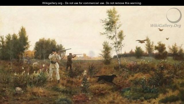Hunting For Young Pheasant - Aleksei Danilovich Kivshenko
