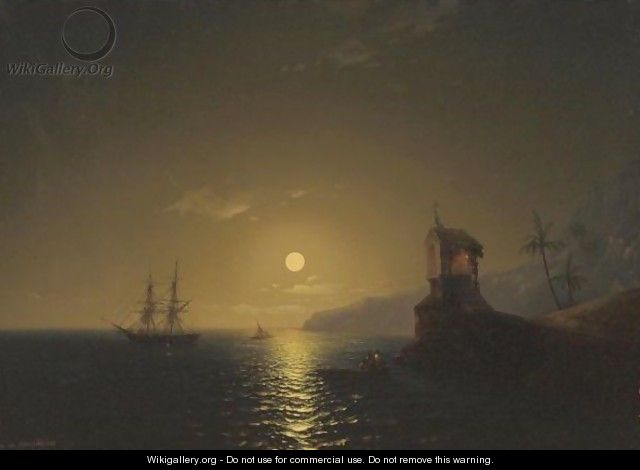 Shipping By Moonlight - Ivanovich Serebriakov