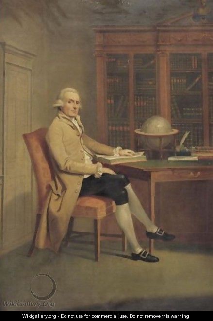 Portrait Of A Gentleman In A Library - (after) David Allan