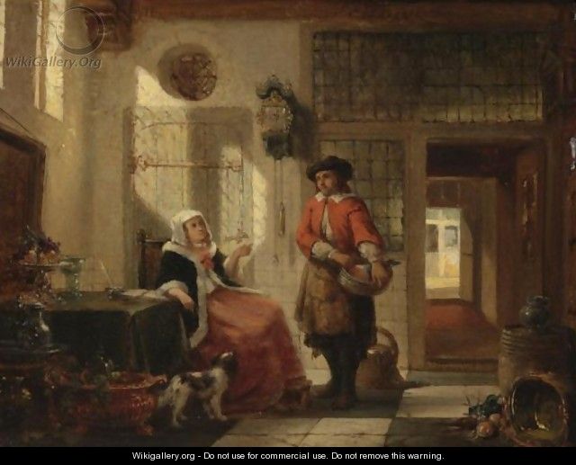 Couple In An Interior - Dutch School