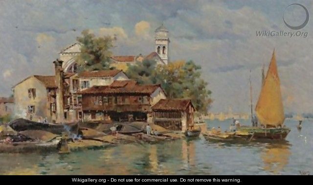 The Boatbuilders, Venice - Antonio Maria de Reyna