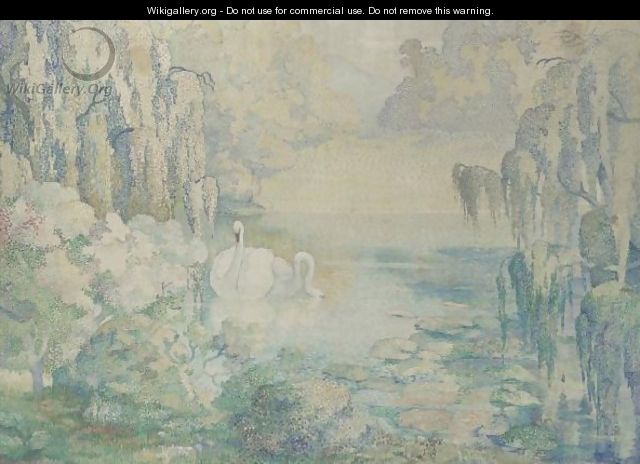 Swans On A Lake 2 - Karl Schneider
