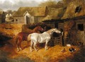 Farmyard With Horses - John Frederick Herring, Jnr.