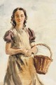 Young Girl With Basket - William Henry Hunt