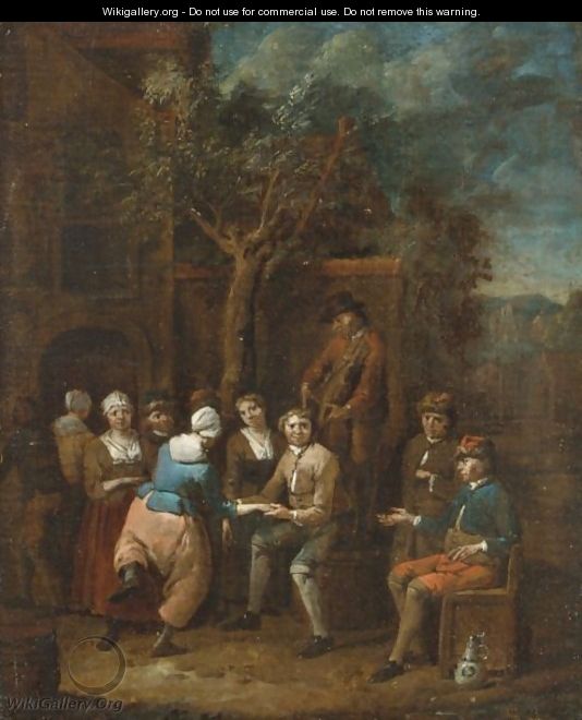 Peasants Making Merry Outside A Tavern - Jan Baptist Lambrechts