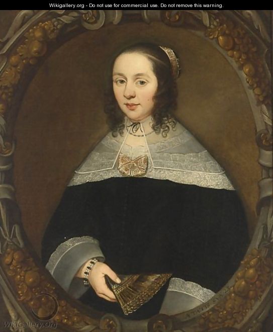 A Portrait Of A Lady, Aged 23 - (after) Jan Jansz. Westerbaen