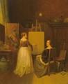 Elegant Ladies In The Artist Studio - Pieter Gerardus Sjamaar