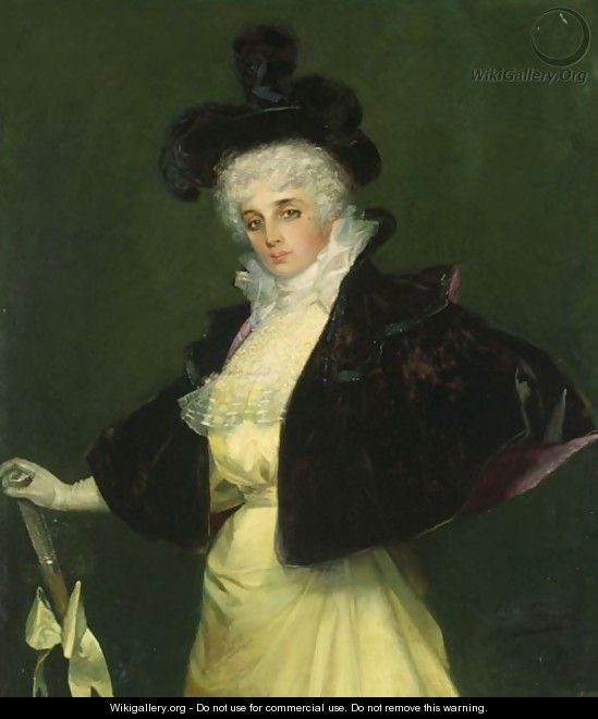 A Portrait Of An Elegant Lady - French School