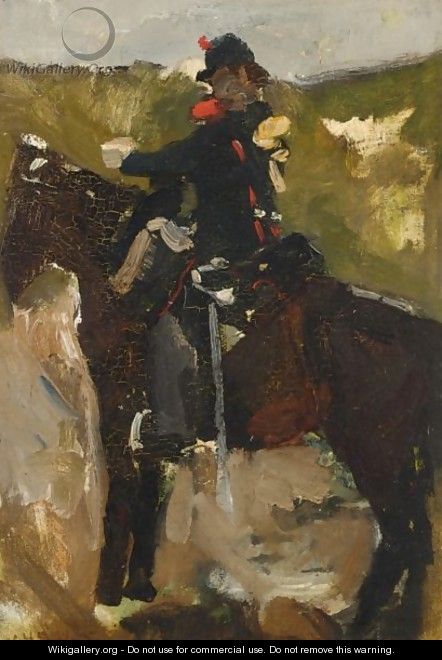 A Cavalrist On Horseback - George Hendrik Breitner