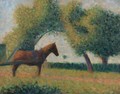 Le Cheval Attele Or La Charette Attelee - Georges Seurat