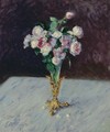 Bouquet De Roses Dans Un Vase De Cristal - Gustave Caillebotte