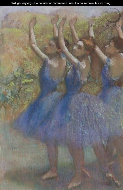 Trois Danseuses Jupes Violettes - Edgar Degas