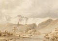 A River Landscape With A Shepherd Watering His Cows - Barend Cornelis Koekkoek